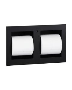 Bobrick B-35883.MBLK Recessed Two Rolls Toilet Tissue Dispenser in Matte Black