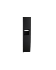 Bobrick B-38034.MBLK Recessed Paper Towel Dispenser and Waste Receptacle in Matte Black, 3.8-Gallon Waste