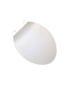 PlumbTech 202-00 Standard Plastic Top Mount Elongated Closed Front Toilet Seat with Cover in White
