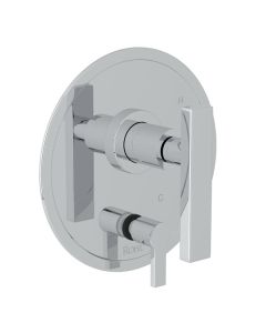 Rohl BA210NL-APC Pirellone Pressure Balance Trim with Diverter and Metal Lever Handle in Polished Chrome