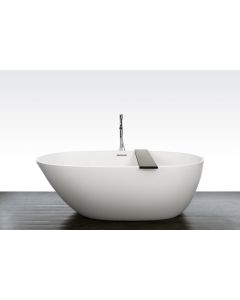 WetStyle BBE01-L-PC-COP-MA BE Collection 66"L x 34"W x 22"H Left-Side Freestanding Soaking  Bathtub in Matte White