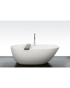 WetStyle BBE01-R-PC-COP-MA BE Collection 66"L x 34"W x 22"H Right-Side Freestanding Soaking  Bathtub in Matte White