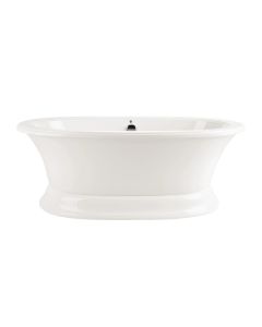 Bain Ultra BBNUOFNOT-01 Naos 72" L X 40" W X 27" H Thermomasseur Freestanding Bath Tub in White with Flat Deck