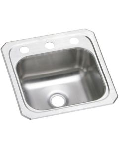 Elkay BCR151 Celebrity Stainless Steel 15" x 15" x 6-1/8", Single Bowl Drop-in Bar Sink