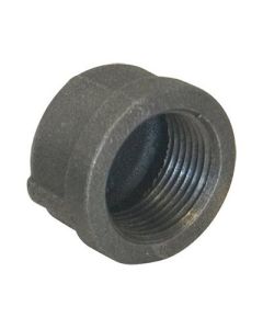 6" Black Malleable Cap