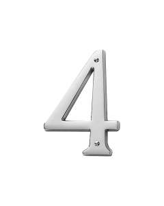 Solid Brass House Number 4 in Satin Black Baldwin 0674.190