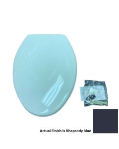 Church 380TL Elongated Plastic Toilet Seat, Closed Front with Cover in Rhapsody Blue
