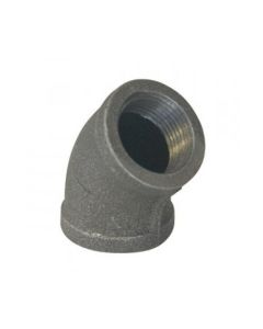 5" Black Malleable Elbow 45°