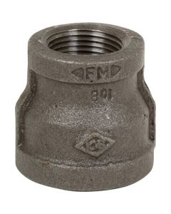 2-1/2" X 3/4" Black Malleable Coupling Reducing