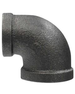 1/2" x 1/8" Black Malleable Elbow 90° Reducing