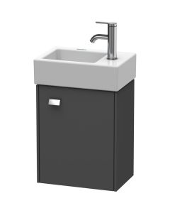 Duravit BR4049R1049 Brioso 14.38" L X 9.38" W X 17.38" H Single Drawer Wall Mounted Vanity Base Only in Graphite (Vanity Top Sold Separately)