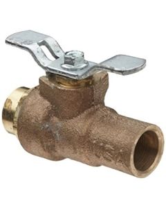 Conbraco 77F20307 Bronze Ball Valve, Tee Handle, 1/2" Solder End
