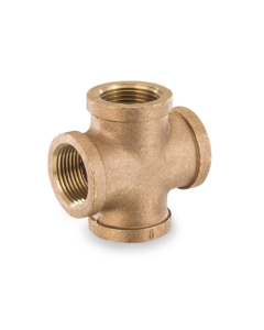 1" X 3/4" Brass Cross Tee