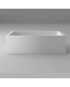 Blu Bathworks BT0114L-01M Metrix∙5 60″ L x 32″ W x 18″ H Left Hand Skirted Alcove Bathtub in White Matte 