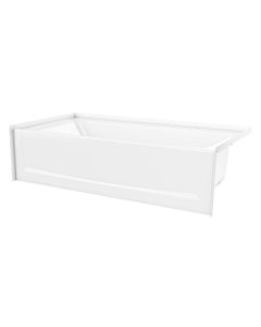 Swan VP6030CTMR.010 VP6030CTML/R Veritek™ Pro 60" W X 30" D X 18" H Alcove Solid Surface Bathtub with Right Hand Drain in White