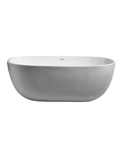 Blu Bathworks BT8006B17 Siena2 67'' L X 30-3/4'' W X 23-1/2'' H Freestanding Acrylic Bath Tub in White Gloss
