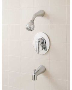American Standard 2000502.099 Ceramix One Handle Tub And Shower Faucet, Polished Brass