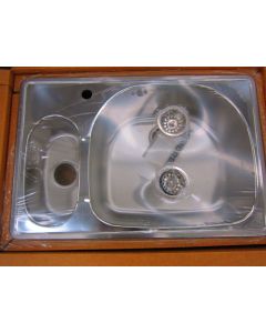 Kindred XL2233/85ML/1E 33X22 Inch Self Rimming Double Bowl Kitchen Sink In Stainless Steel
