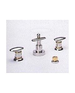 Jado 807/840/149 Amadea 3-Hole Bidet Set With Vacuum Breaker In Polished Nickel/Polished Gold