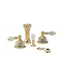 Phylrich K4180/024 K4180SGA Four Hole Bidet Set In Satin Gold Antiqued