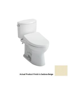 Toto C454CUFGT40#12 Drake II 28.5" L X 16.13" H X 14.06" W, 1 GPF Universal Height Elongated Bowl with Cefiontect in Sedona Beige 