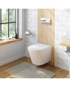 Icera C-5530.01 VISTA 1.28 GPF Wallhung Dual Flush European Elongated Toilet Bowl in White
