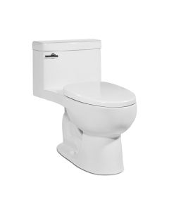 Icera C-6200.01 Riose 1.28 GPF Floor Mounted Elongated One Piece Chair Height Toilet with Soft Close Seat in White