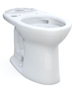 Toto C776CEFGT40#01 Drake Elongated Universal Height TORNADO FLUSH Toilet Bowl with CEFIONTECT, WASHLET+ Ready in Cotton White