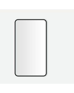 Robern CC2034D4RC83SC Craft Round Corner 20" W x 34" H x 4" D Metal Mirror in Matte Black with Slow-Close Hinges