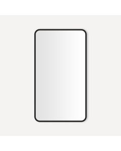 Robern CC2034D4RC83TU Craft Round Corner 19-1/4" x 34-1/4" x 4-3/4" Metal Mirror in Matte Black, Slow-Close Hinges and Electric Upgrade