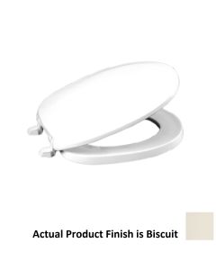 Centoco CEN200BI Round Closed Front Toilet Seat with Cover in Biscuit