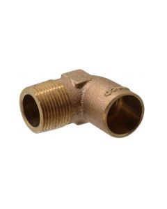 7074R 3/4" X 1" C X M 90 Elbow Cast Copper