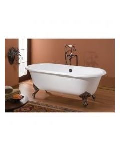 Cheviot 2127-WC-WH REGAL Cast Iron Bathtub with Continuous Rolled Rim