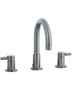 Cifial 221.110.620 Techno Widespread Pop-Up Drain Lavatory Faucet in Satin Nickel