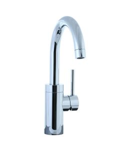 Cifial 221.146.625 Techno Lavatory and Kitchen Faucet with Swivel Spout in Polished Chrome with Brass Lever Handle