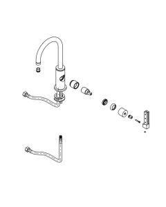 Cifial SRG770H151SN No Spray Single Handle Bar Faucet in Satin Nickel