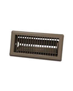 Continental Industries 28B 0412 4" X 12" Rolled-Face Floor Register, Brown, Steel, USA