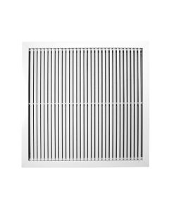 Continental Industries AFBG40W2222TB 22" X 22" Fixed Bar Lay-in Grille, 40° Bars, Supply or Return, No Plenum, No Insulation, White, Aluminum, USA