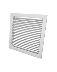Continental Industries AFBFG40W2424 24" X 24" Fixed Aluminum Horizontal 40 Bar Grille in White