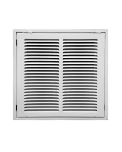 Continental Industries FG2W 1414 14" X 14" Filter Grille, 1/2" Spaced Fins, White, Steel, USA