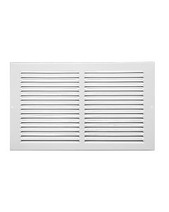 Continental Industries G25W 1408 14" X 8" Return Air Grille, 1/2" Spaced Fins, White, Steel, USA