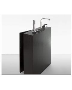 Wetstyle COL-DECK-31 18" L X 5" W X 34-1/4" H Column for Deck Mounted Faucet in Oak Black