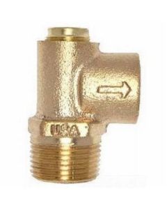 Conbraco 1620204 Bronze Pressure Relief Valve, Hot Water, 125 PSI, 1/2" NPT Male x Female