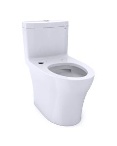 Toto CST646CEMFGNAT40#01 Aquia IV 0.9 / 1.28 GPF Dual Flush One Piece Elongated Toilet with Push Button Flush in Cotton White (Seat Sold Separately)
