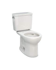 Toto CST775CEFG#11 Drake Two-Piece Round 1.28 GPF Universal Height TORNADO FLUSH Toilet with CEFIONTECT in Colonial White