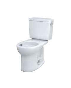 Toto CST775CEFRG#01 Drake Two-Piece Round 1.28 GPF Universal Height TORNADO FLUSH Toilet with CEFIONTECT in Cotton White
