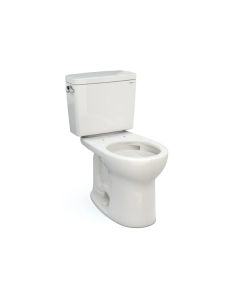 Toto CST775CSFG#11 Drake Two-Piece Round 1.6 GPF Universal Height TORNADO FLUSH Toilet with CEFIONTECT in Colonial White