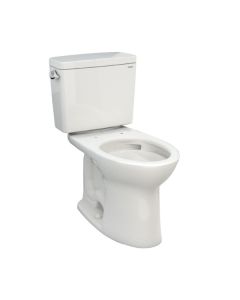 Toto CST776CEFG#11 Drake Two-Piece Elongated 1.28 GPF Universal Height TORNADO FLUSH Toilet with CEFIONTECT in Colonial White