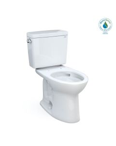 Toto CST776CEG#01 Drake Two-Piece Elongated 1.28 GPF TORNADO FLUSH Toilet with CEFIONTECT in Cotton White