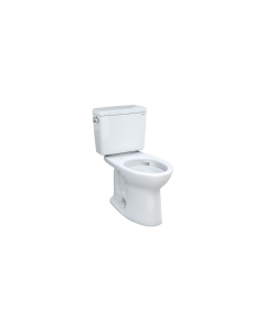 Toto CST776CSFG#01 Drake  Two-Piece Elongated 1.6 GPF Universal Height TORNADO FLUSH Toilet with CEFIONTECT in Cotton White